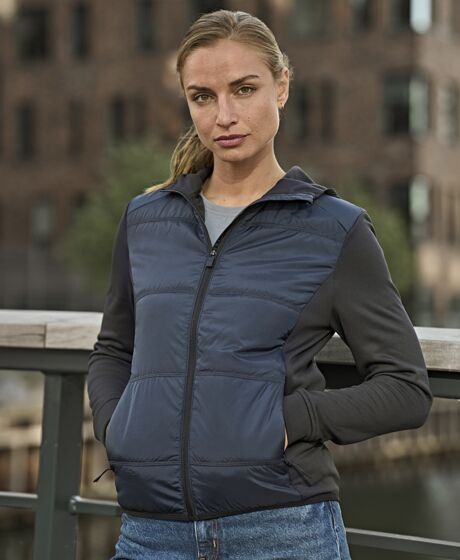 Tee Jays Ladies Hybrid-Stretch Hooded Jacket Thumbnail