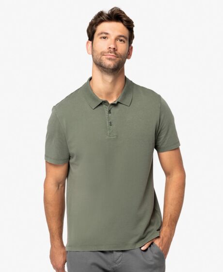 Native Spirit Washed Jersey Polo Shirt Thumbnail