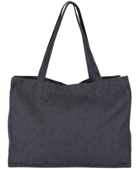 Kimood Large Recycled Cotton Denim Look Shopping Bag Thumbnail