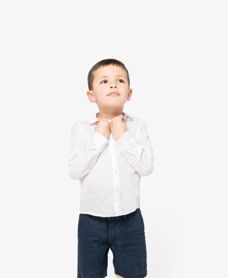 Spasso Kids Long Sleeve Linen Shirt Thumbnail