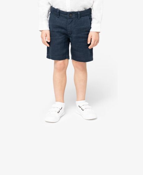 Spasso Kids Linen Bermuda Shorts Thumbnail