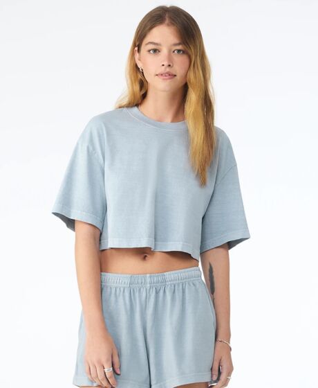 Bella Ladies Heavyweight Washed Cropped T-Shirt Thumbnail