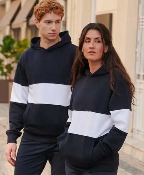 Front Row Heavyweight Panelled Hoodie Thumbnail