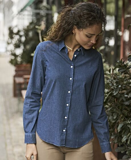 Tee Jays Ladies Denim Shirt Thumbnail