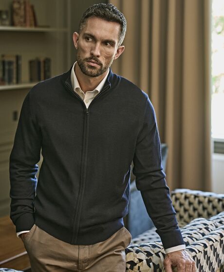 Tee Jays Knitted Full Zip Sweater Thumbnail