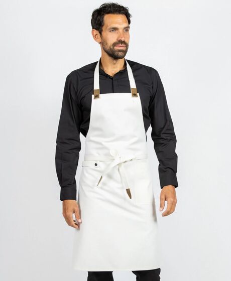 Le Chef Canvas Apron with Leather Tabs Thumbnail