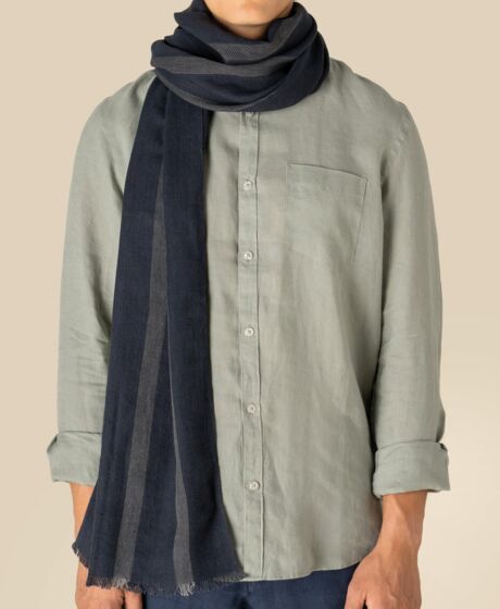 Spasso Twill Striped Scarf Thumbnail
