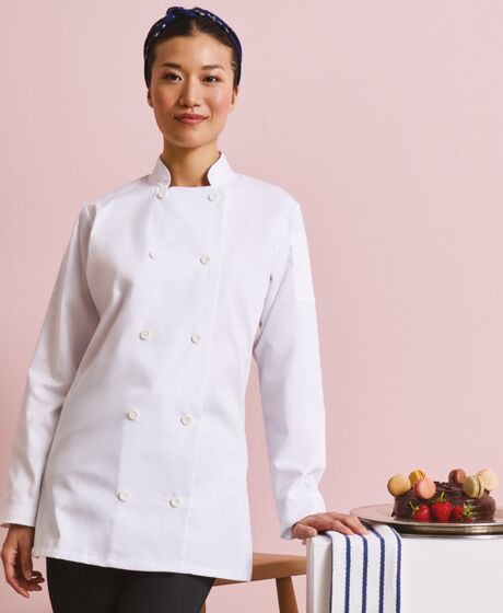 Premier Ladies Long Sleeve Chef's Jacket Thumbnail