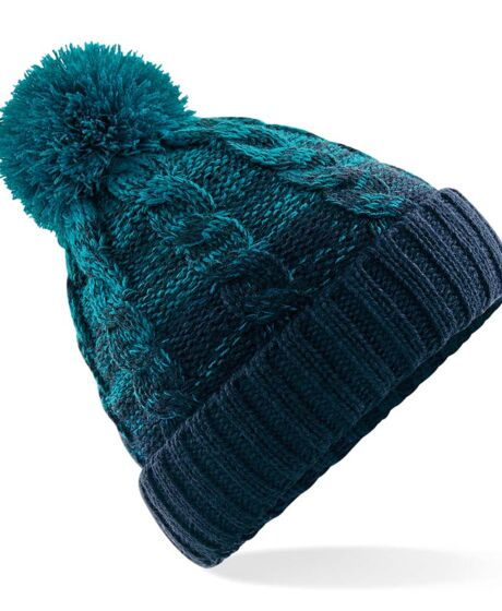 Beechfield Ombré Pom Pom Beanie Thumbnail