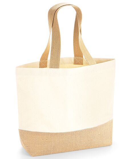 Westford Mill Jute Base Canvas Tote Bag Thumbnail