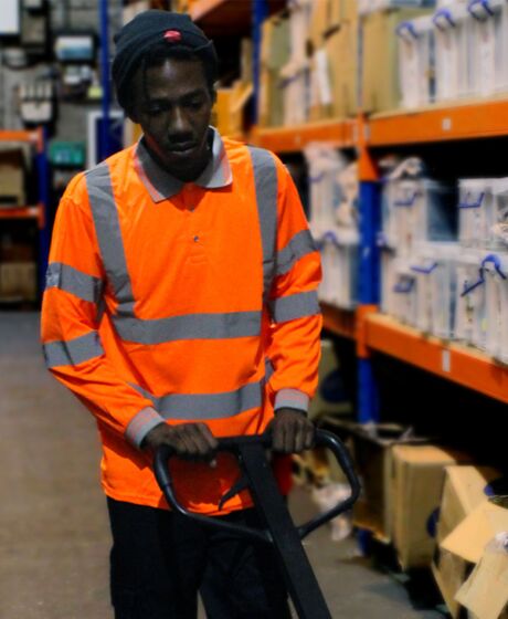 Warrior Hi-Vis Long Sleeve Polo Shirt Thumbnail