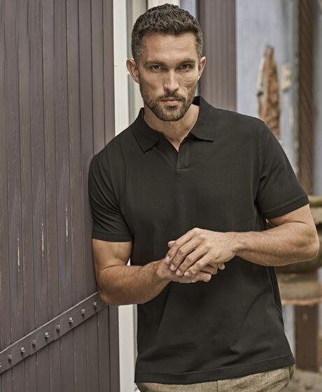 Tee Jays Luxury Stretch V Neck Polo Shirt Thumbnail